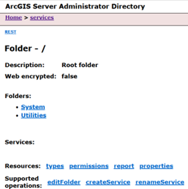 ArcGIS Server Administrator Directory Services