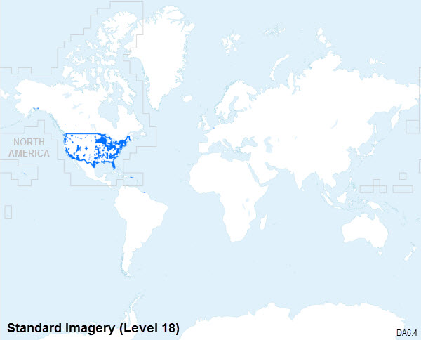 Standard Imagery coverage map at 1:2,000 (Level 18)