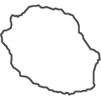 Outline of map of Réunion