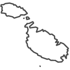 Outline of map of Malta