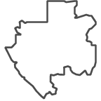 Outline of map of Gabon