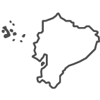 Outline of map of Ecuador