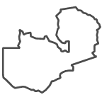 Outline of map of Zambia