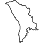 Outline of map of Moldova