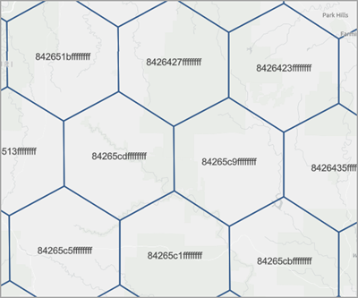 Exemples de résultats GRID_ID de tessellations d’hexagones H3