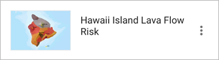 하와이 섬 용암류 위험도 맵