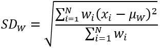 معادلة الانحراف المعياري المُرجّح