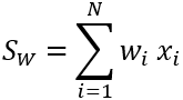 معادلة المجموع المرجح
