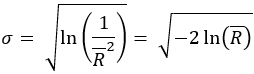 صيغة الانحراف المعياري الدائري