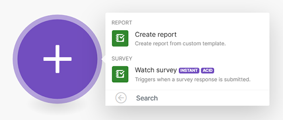 اختر وحدة Survey123 نمطية.