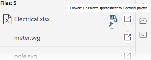 تحويل قالب XLSPalette في علامة التبويب الوسائط