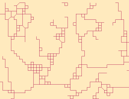 Aus Raster konvertierte Polylinien-Features Aus Raster konvertierte Polylinien-Features