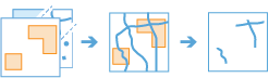 Abbildung des Werkzeugs "Layer ausschneiden" Abbildung des Werkzeugs "Layer ausschneiden"