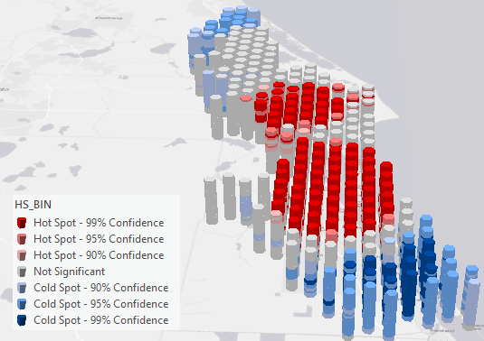 Ergebnisse des Werkzeugs Raum-Zeit-Würfel in 3D visualisieren Ergebnisse des Werkzeugs Raum-Zeit-Würfel in 3D visualisieren