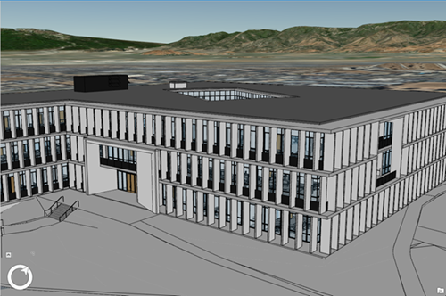 Beispiel für einen Gebäude-Szenen-Layer Beispiel für einen Gebäude-Szenen-Layer