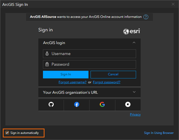 Dialogfeld zur Portal-Anmeldung mit hervorgehobener Option "Automatisch anmelden"