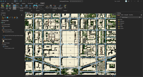 ArcGIS AllSource-Projekt mit geöffneter Kartenansicht