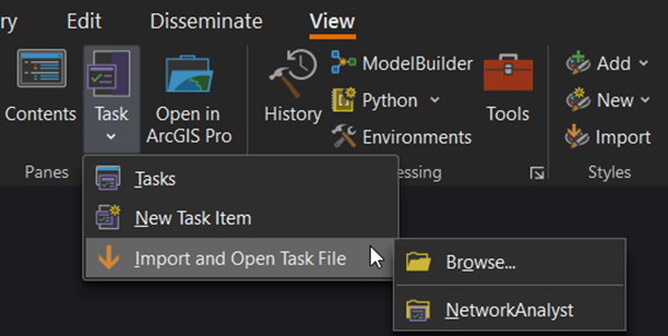 Importieren und öffnen Sie eine Task-Datei.