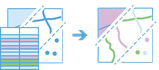 Workflow-Diagramm des Werkzeugs "Features verbinden"