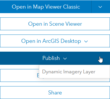 Veröffentlichen eines dynamischen Bilddaten-Layers über die Elementseite eines gekachelten Bilddaten Layers