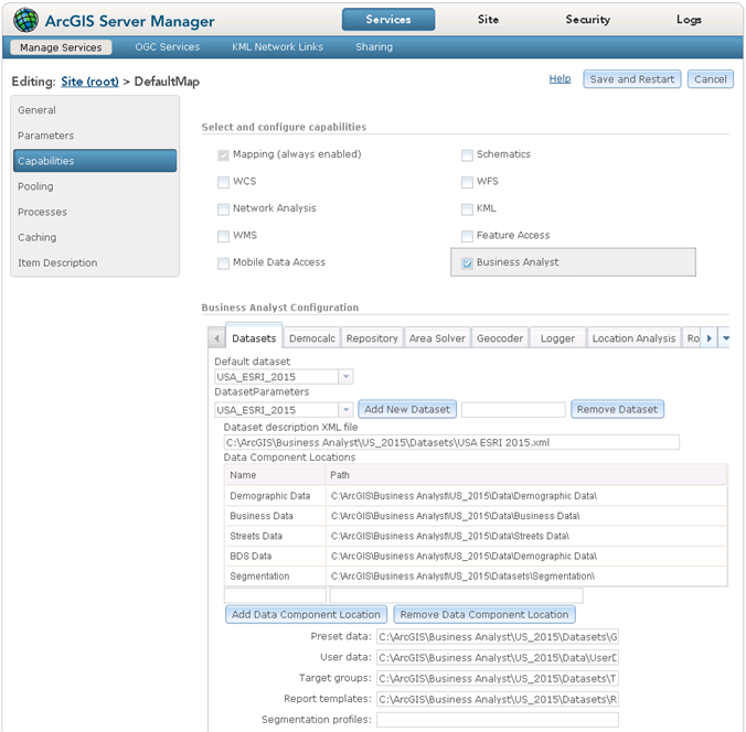 Configuring Business Analyst Server Business Analyst Dokumentation