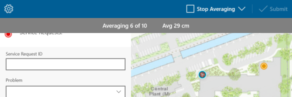 GPS-Mittelwertberechnung im Gange