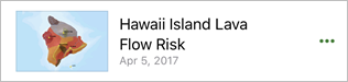 Karte "Hawaii Island Lava Flow Risk"