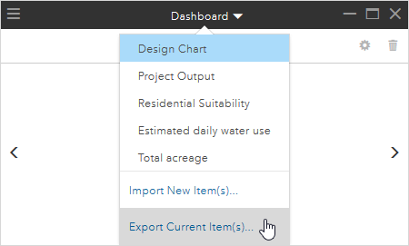 Exportieren eines Dashboards