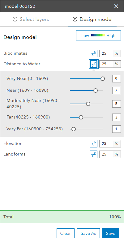 Datenklassenwerte im GeoPlanner-Werkzeug "Modellierer"