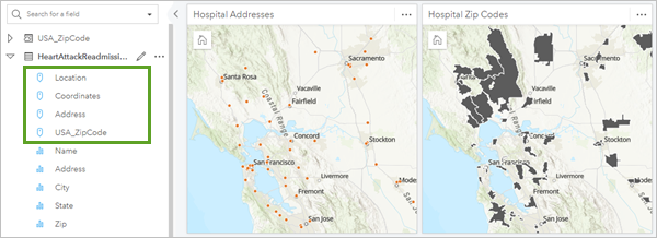 Mehrere Geographien im selben Dataset