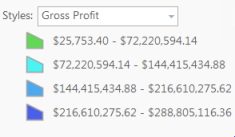 Die Legendengruppierung "Gleiches Intervall"