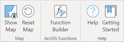 Inhalt der Registerkarte "ArcGIS"