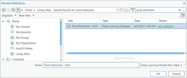 Heruntergeladenes Modell "Pool Detection – USA"