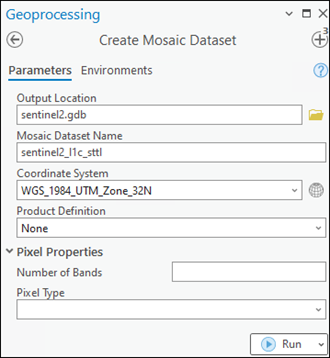 Mosaik-Dataset erstellen