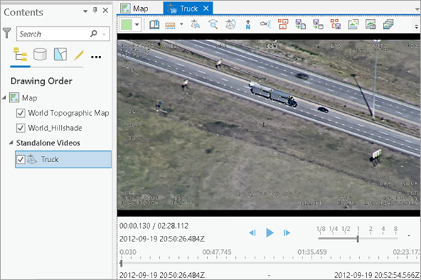 Hinzugefügte Motion Imagery in ArcGIS Pro
