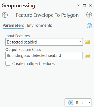 Parameter des Werkzeugs "Feature-Envelope in Polygon"