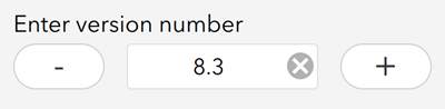 Aussehen "spinner" für Dezimalfragen