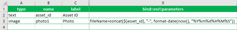 Syntax für Bilddateinamen in XLSForm