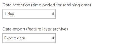 Datenaufbewahrungsoptionen für Ausgabe-Feature-Layer