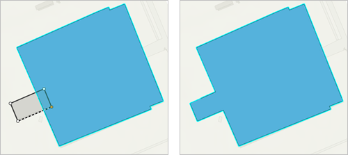 Hinzufügen von Geometrie zu einem Polygon-Feature