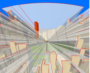 Skyline barrier with proposed high-rise