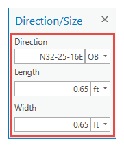 Direction/Size