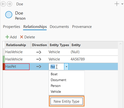 Create a new entity type with the provided name.