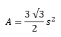 Area of a hexagon formula