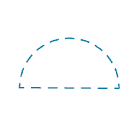 An example of the Closed Half Circle rule option