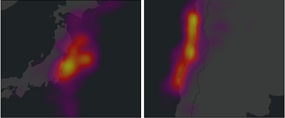 Comparison of two areas at the same scale using dynamic rendering