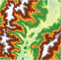 An input elevation grid An input elevation grid