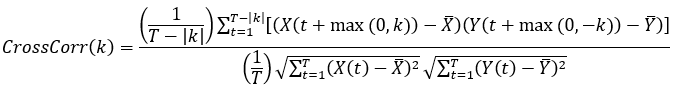 Cross correlation formula Cross correlation formula