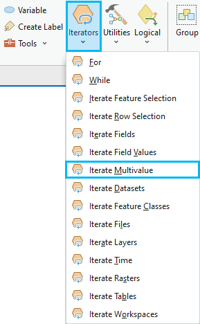 Adding the Iterate Multivalue tool Adding the Iterate Multivalue tool