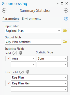 The Summary Statistics tool The Summary Statistics tool
